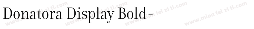 Donatora Display Bold字体转换